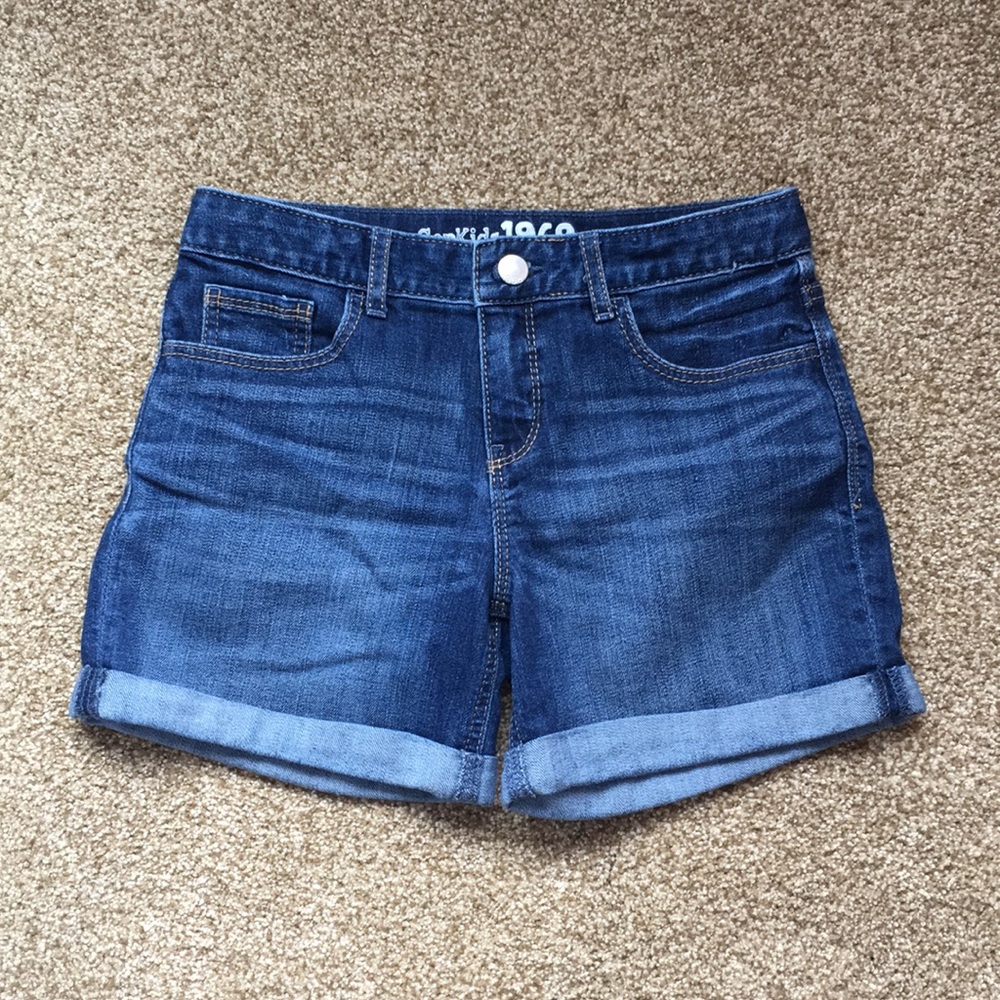 gap denim midi short